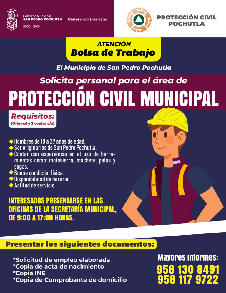 Solicita personal Protección Civil_01